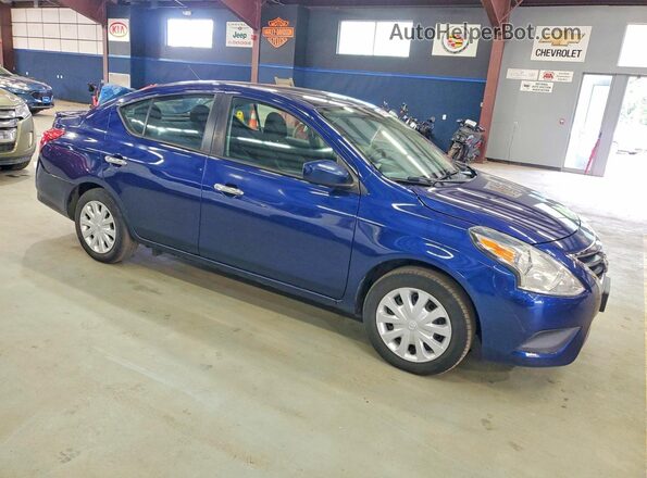 3N1CN7APXKL869085 2019 NISSAN VERSA Blue Вид спереду