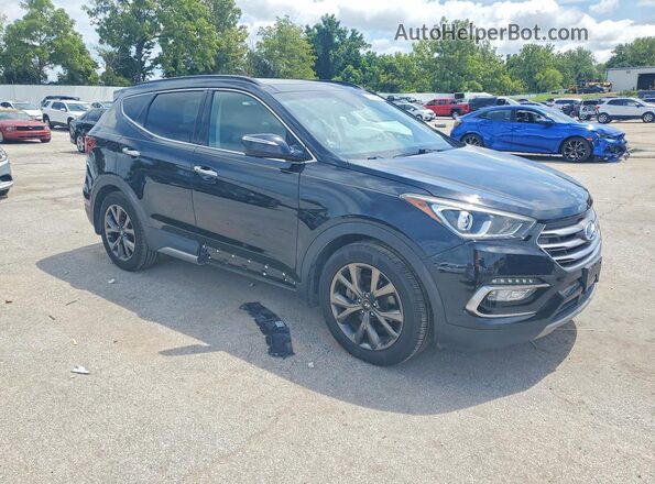 5XYZWDLA5JG503374 2018 HYUNDAI SANTA FE Black წინა ხედი