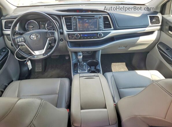 5TDKZRFH5KS301427 2019 TOYOTA HIGHLANDER Blue Вид щитка приладів