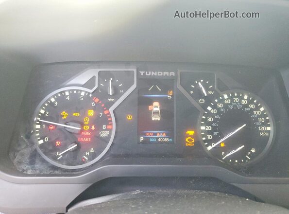 5TFLA5DB4NX014310 2022 TOYOTA TUNDRA Gray უკანა სავარძლების ხედი