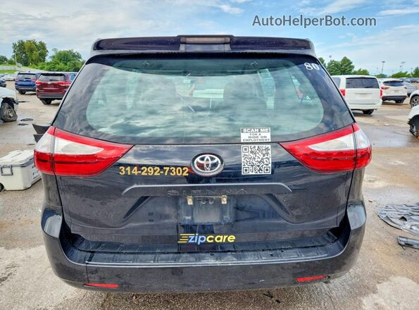 5TDZZ3DC3JS956896 2018 TOYOTA SIENNA Черный Вид салона спереди