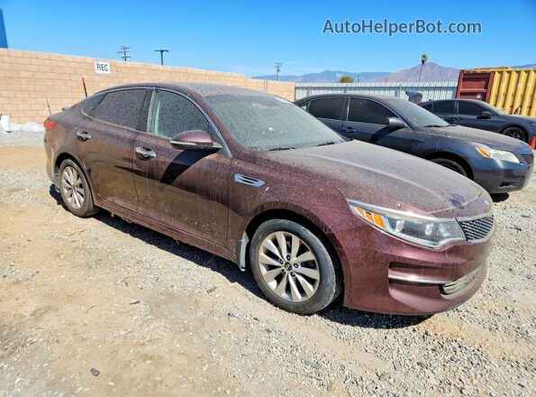 5XXGU4L33GG091354 2016 KIA OPTIMA Burgundy Front view