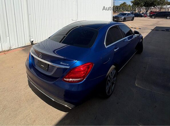 55SWF4KB7HU192124 2017 MERCEDES-BENZ C-CLASS Blue წინა ხედი