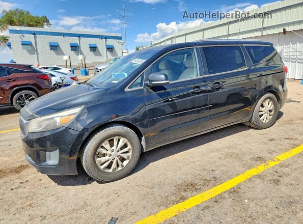 KNDMB5C14G6088507 2016 KIA SEDONA Черный Задняя левая четверть