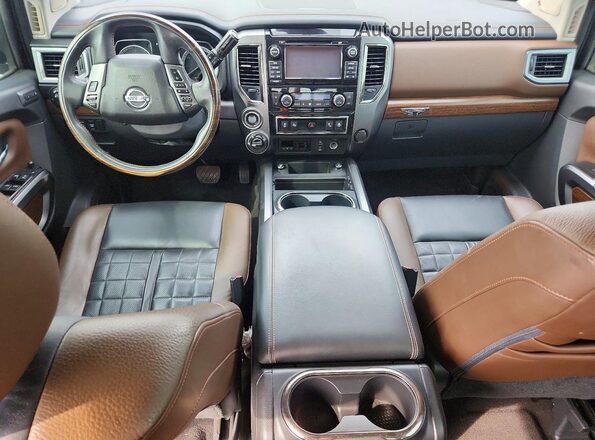 1N6BA1F40GN513409 2016 NISSAN TITAN Brown Widok zestawu wskaźników