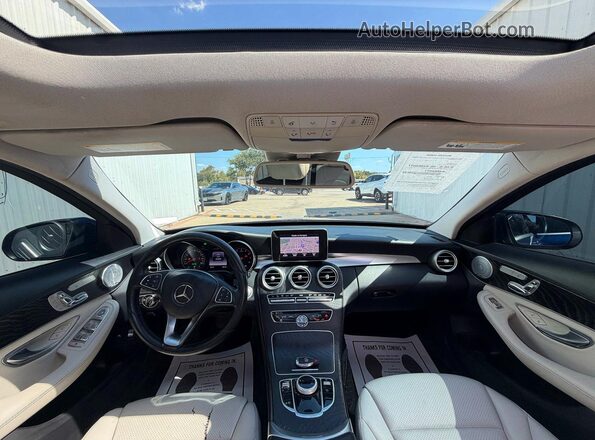 55SWF4KB7HU192124 2017 MERCEDES-BENZ C-CLASS Blue უკანა სავარძლების ხედი