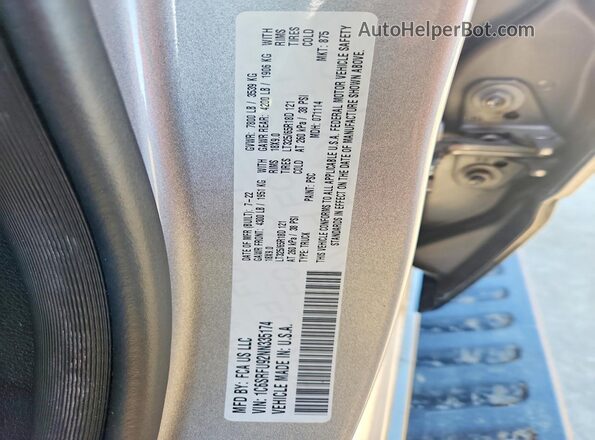 1C6SRFU92NN335174 2022 RAM 1500 Серебряный Вид наклейки с VIN-кодом