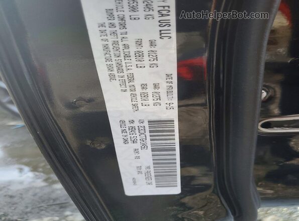 2C3CDXCT7GH104561 2016 DODGE CHARGER Black VIN sticker view