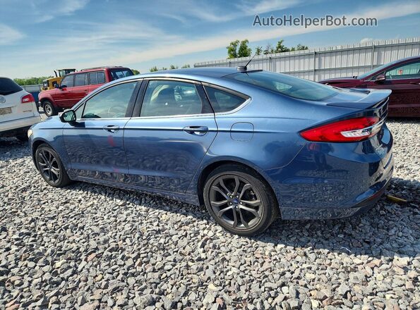 3FA6P0HD9JR160480 2018 FORD FUSION Blue Trasero derecho