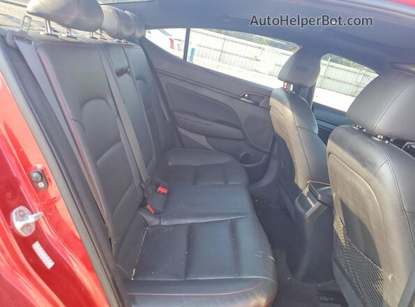 KMHD04LB3JU544939 2018 HYUNDAI ELANTRA Red Widok wnętrza z tyłu