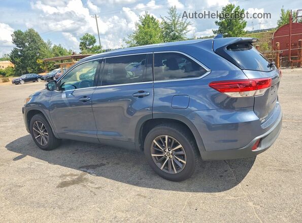 5TDKZRFH5KS301427 2019 TOYOTA HIGHLANDER Blue Задня права чверть