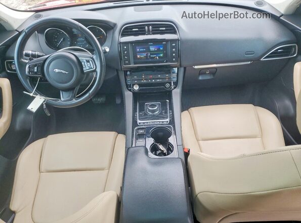 SADCJ2BN1HA097606 2017 JAGUAR F-PACE Красный Вид щитка приборов