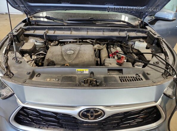 5TDGZRBH0NS197901 2022 TOYOTA HIGHLANDER Gray VIN կոդի պիտակի տեսք