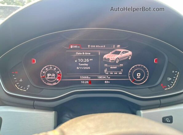 WAUC4CF55JA011381 2018 AUDI OTHER Blue Widok zestawu wskaźników