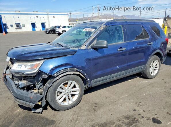 1FM5K7BHXGGC05267 2016 FORD EXPLORER Blue Trasero izquierdo