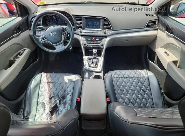 5NPD84LF1JH219930 2018 HYUNDAI ELANTRA Red ხელსაწყოთა პანელის ხედი