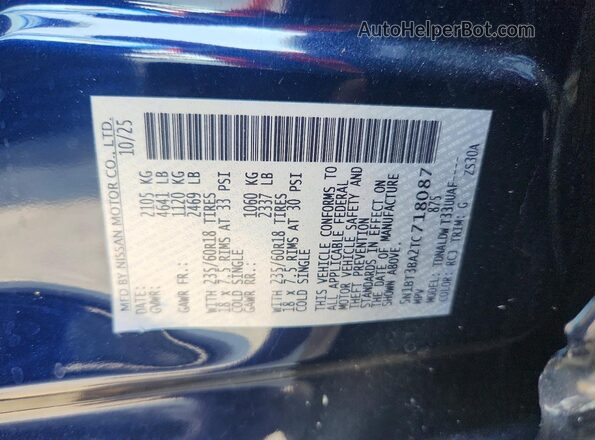 5N1BT3BA2TC718087 2026 NISSAN ROGUE Blue Widok wnętrza 360 stopni