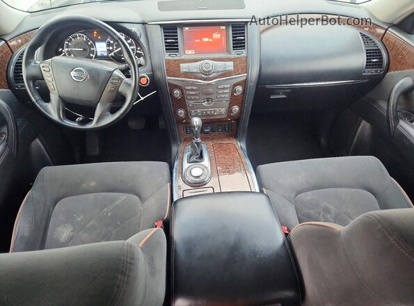 JN8AY2ND7H9006295 2017 NISSAN ARMADA Silver Instrument cluster view