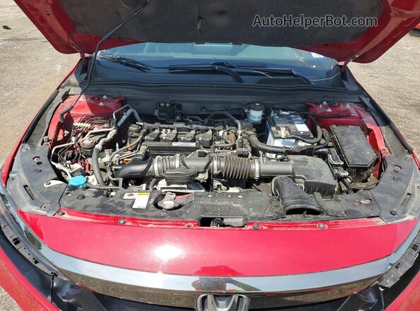 1HGCV1F35JA212248 2018 HONDA ACCORD Red Widok komory silnika