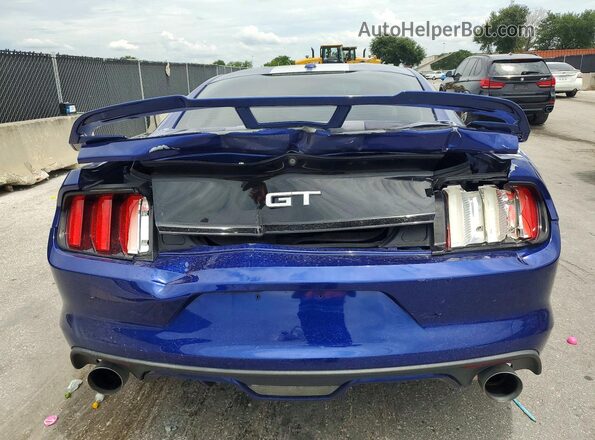 1FA6P8CF7G5235728 2016 FORD MUSTANG Blue წინა სალონის ხედი