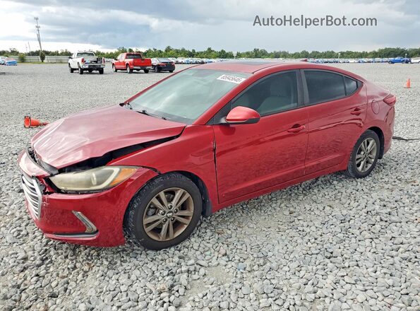 KMHD84LF4JU575872 2018 HYUNDAI ELANTRA Red Trasero izquierdo