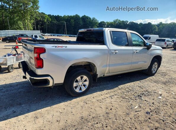 1GCPYDEK5MZ189318 2021 CHEVROLET SILVERADO Серебряный Передняя правая четверть