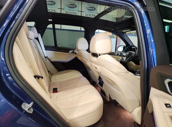 5UXCR6C52KLK87662 2019 BMW X5 Blue ძრავის განყოფილების ხედი