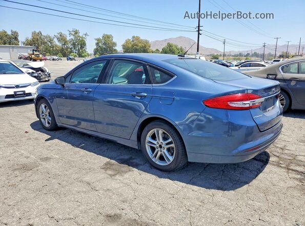 3FA6P0HD4JR167403 2018 FORD FUSION Blue Tył prawy