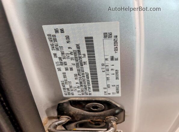 1FTMF1E85GFA80827 2016 FORD F150 Silver VIN կոդի պիտակի տեսք