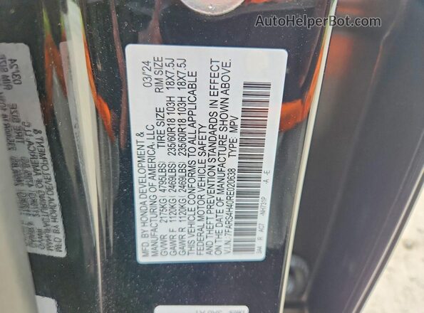 7FARS4H40RE020638 2024 HONDA CR-V Black VIN կոդի պիտակի տեսք