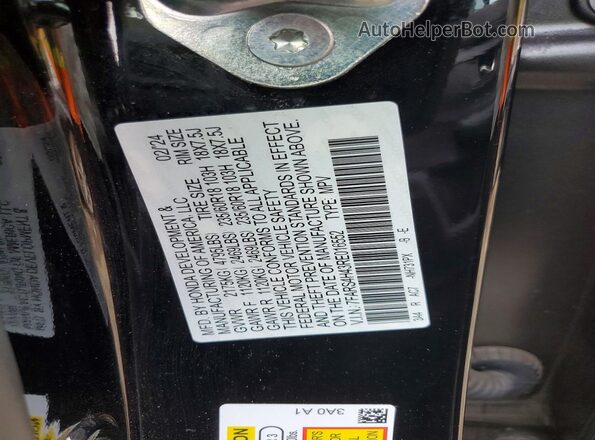 7FARS4H43RE016552 2024 HONDA CR-V Black Widok naklejki z numerem VIN