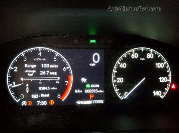 7FARS4H44RE008928 2024 HONDA CR-V Blue ხელსაწყოთა პანელის ხედი