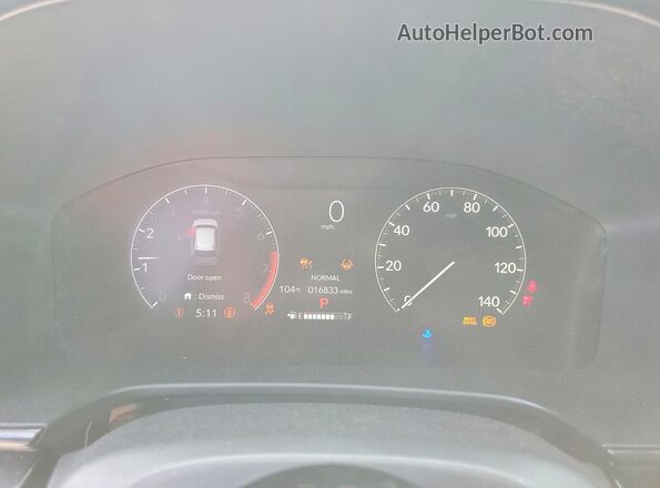 7FARS4H70SE011874 2025 HONDA CR-V Gray Սարքավորումների վահանակի տեսք