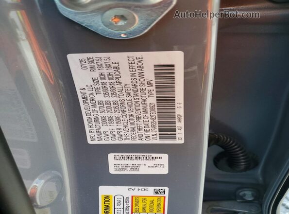 7FARS5H82TE006921 2026 HONDA CR-V Silver ძრავის განყოფილების ხედი