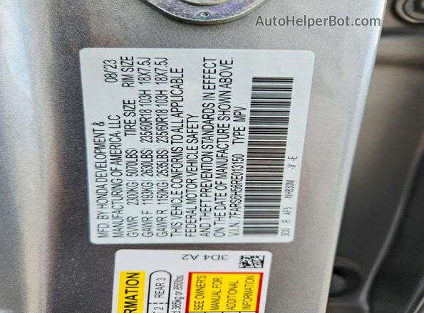 7FARS6H56RE013150 2024 HONDA CR-V Silver Vista del compartimento del motor