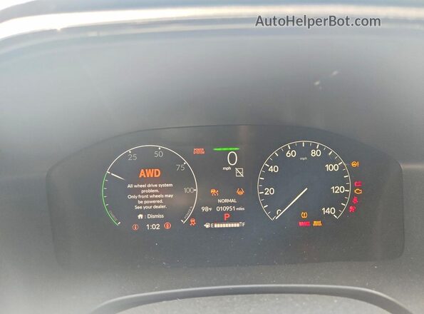 7FARS6H58SE071587 2025 HONDA CR-V Blue Widok zestawu wskaźników