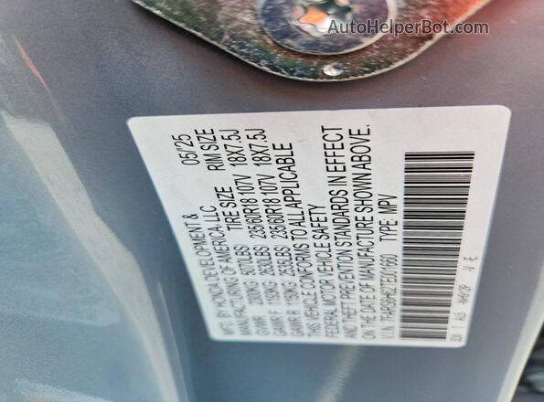 7FARS6H62TE001660 2026 HONDA CR-V Gray Շարժիչի բաժամունքի տեսք