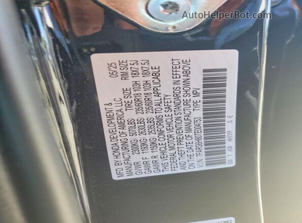 7FARS6H80TE004753 2026 HONDA CR-V Black Вид підкапотного простору