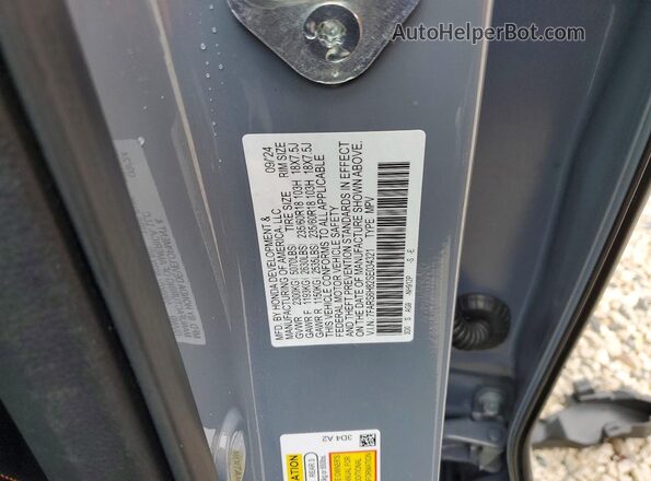 7FARS6H82SE034321 2025 HONDA CR-V Серебряный Панорамный вид салона 360°
