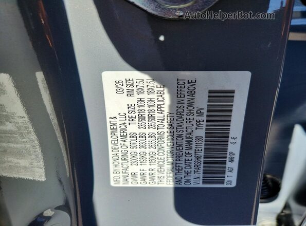 7FARS6H87TE111380 2026 HONDA CR-V Gray Vista interior de 360 grados