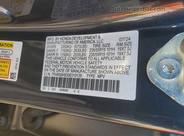 7FARS6H93SE019139 2025 HONDA CR-V Gray Engine compartment view