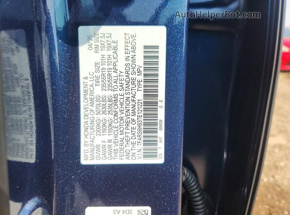 7FARS6H93TE121221 2026 HONDA CR-V Blue Widok komory silnika