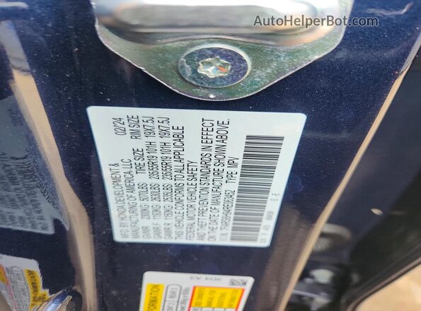 7FARS6H94RE063452 2024 HONDA CR-V Blue VIN კოდის სტიკერის ხედი