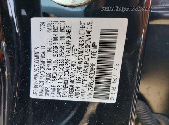 7FARS6H99SE039606 2025 HONDA CR-V Black Engine compartment view