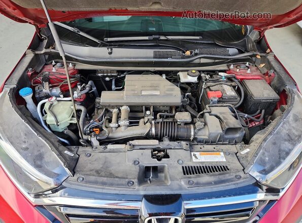 7FARW1H21ME004376 2021 HONDA CR-V Burgundy Vista del compartimento del motor