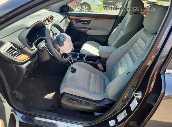 7FARW1H50JE056149 2018 HONDA CR-V Black Вид салону спереду