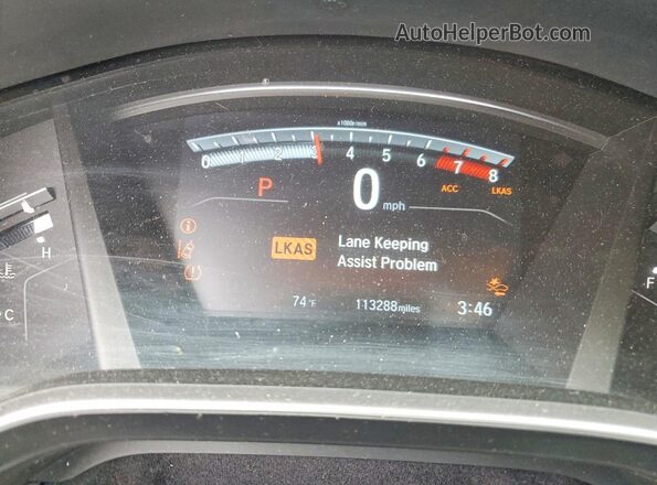 7FARW1H51JE033558 2018 HONDA CR-V Black Вид щитка приладів