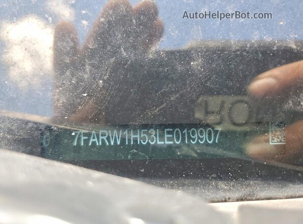 7FARW1H53LE019907 2020 HONDA CR-V White Widok naklejki z numerem VIN