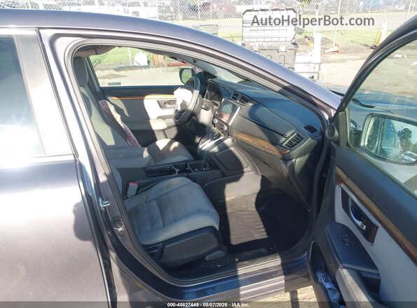 7FARW1H57JE004968 2018 HONDA CR-V Gray Vista interior delantera