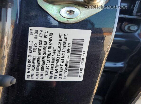 7FARW1H88HE011464 2017 HONDA CR-V Серый Вид наклейки с VIN-кодом